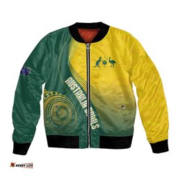 Australia Bowls Personalised Bomber Jacket Basic Marble Glaze - National Color LT7