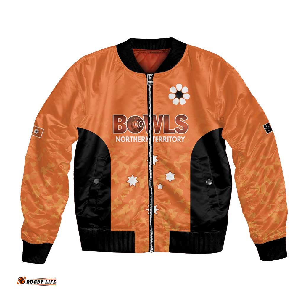 Australian Northern Territory Lawn Bowls Custom Bomber Jacket Aussie Minimalist Style LT9