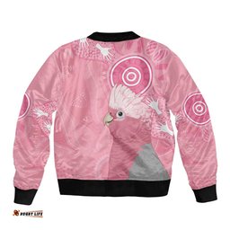 Australia Breast Cancer Awareness Bomber Jacket Galah Faith Hope Love Pink Month LT14