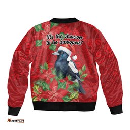 Australian Magpie Bomber Jacket Aboriginal Inspired Christmas LT9