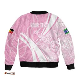 Australia Bowls Personalised Indigenous Pink Round Bomber Jacket LT7
