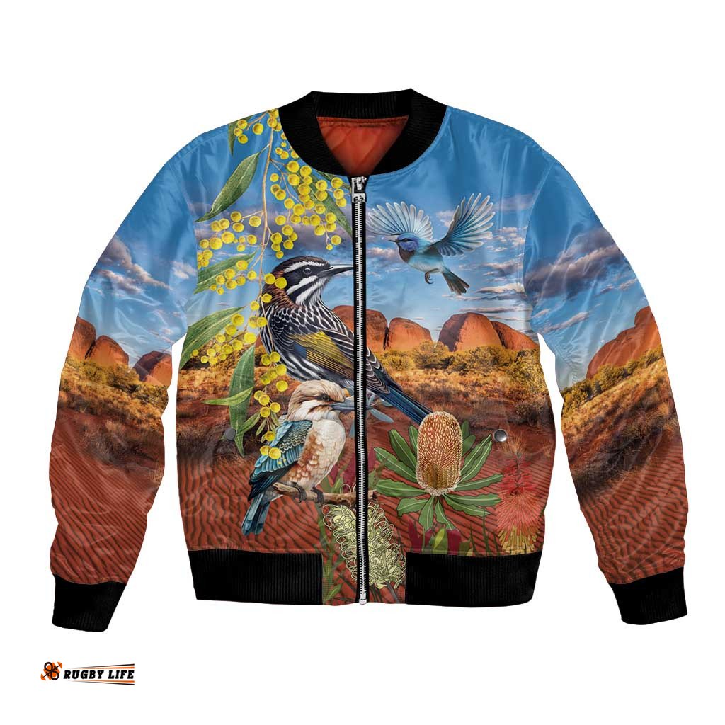 Australia Native Bird Uluru Ayers Rock Bomber Jacket LT9