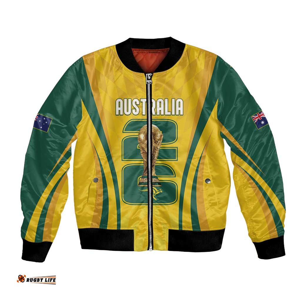 Australia Socceroos Custom Bomber Jacket 2026 Forever Golden LT7