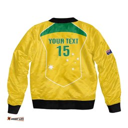 Custom Australia Soccer Bomber Jacket Aussie Aussie Oi Oi Oi LT15