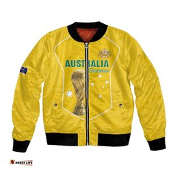 Custom Australia Soccer Bomber Jacket Aussie Aussie Oi Oi Oi LT15