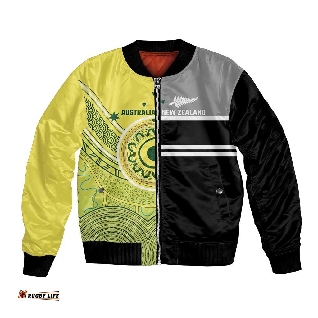 Custom Cricket AUNZ Spirit Bomber Jacket Aussie New Zealand Retro Edition LT9