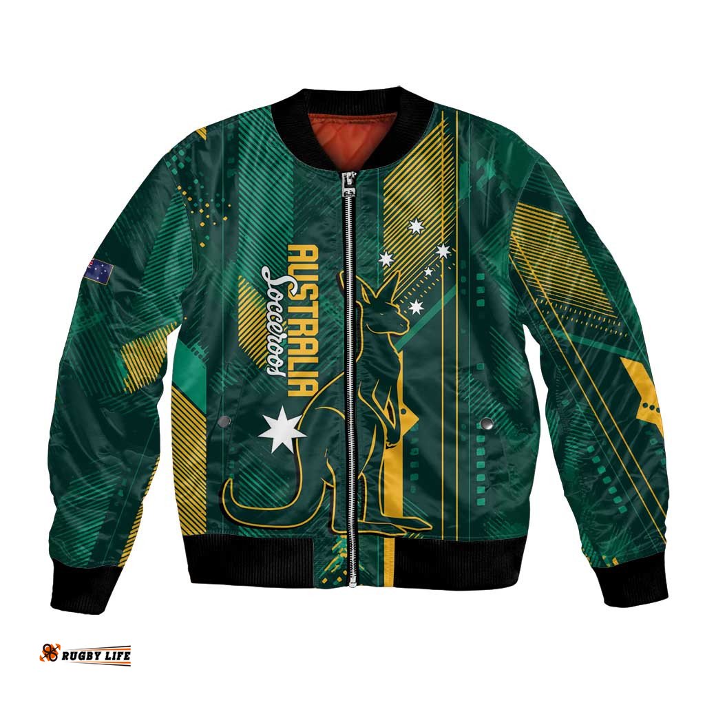 Australia Socceroos 2026 Custom Bomber Jacket Go Aussie Kangaroo National Color LT14