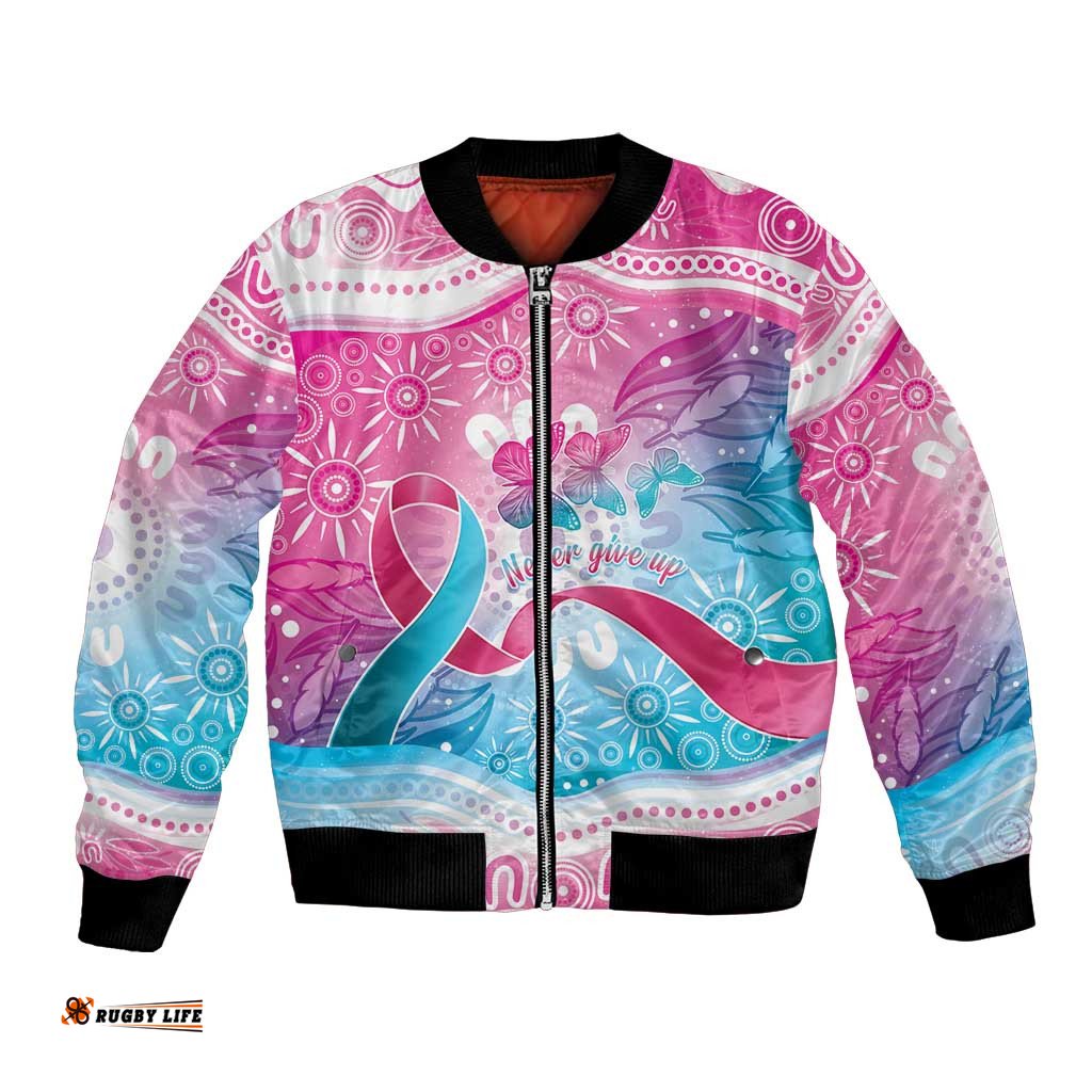 Australia Hereditary Cancer Awareness Bomber Jacket Never Give Up LT05
