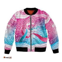 Australia Hereditary Cancer Awareness Bomber Jacket Never Give Up LT05