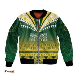 Cook Islands Rugby Custom Bomber Jacket Kuki Avaiki LT7