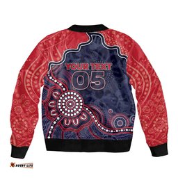 Custom Demons Football Bomber Jacket Aboriginal Dot Art Pattern DT05