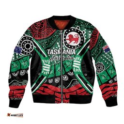 Australia Tasmania State Bomber Jacket Ubertas et Fidelitas LT9