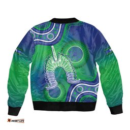 Australia Torres Strait Islanders Bomber Jacket Dhari Aboriginal Pattern LT14