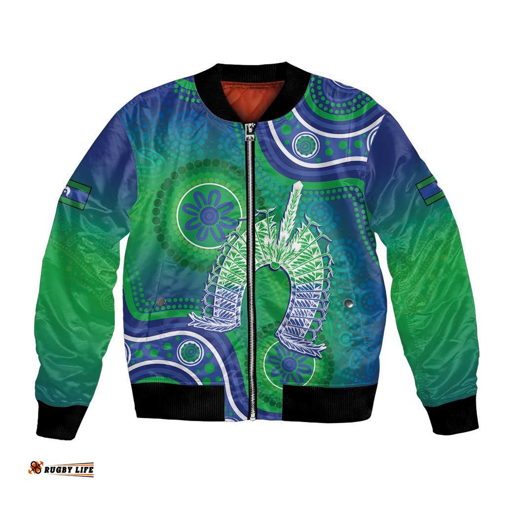 Australia Torres Strait Islanders Bomber Jacket Dhari Aboriginal Pattern LT14