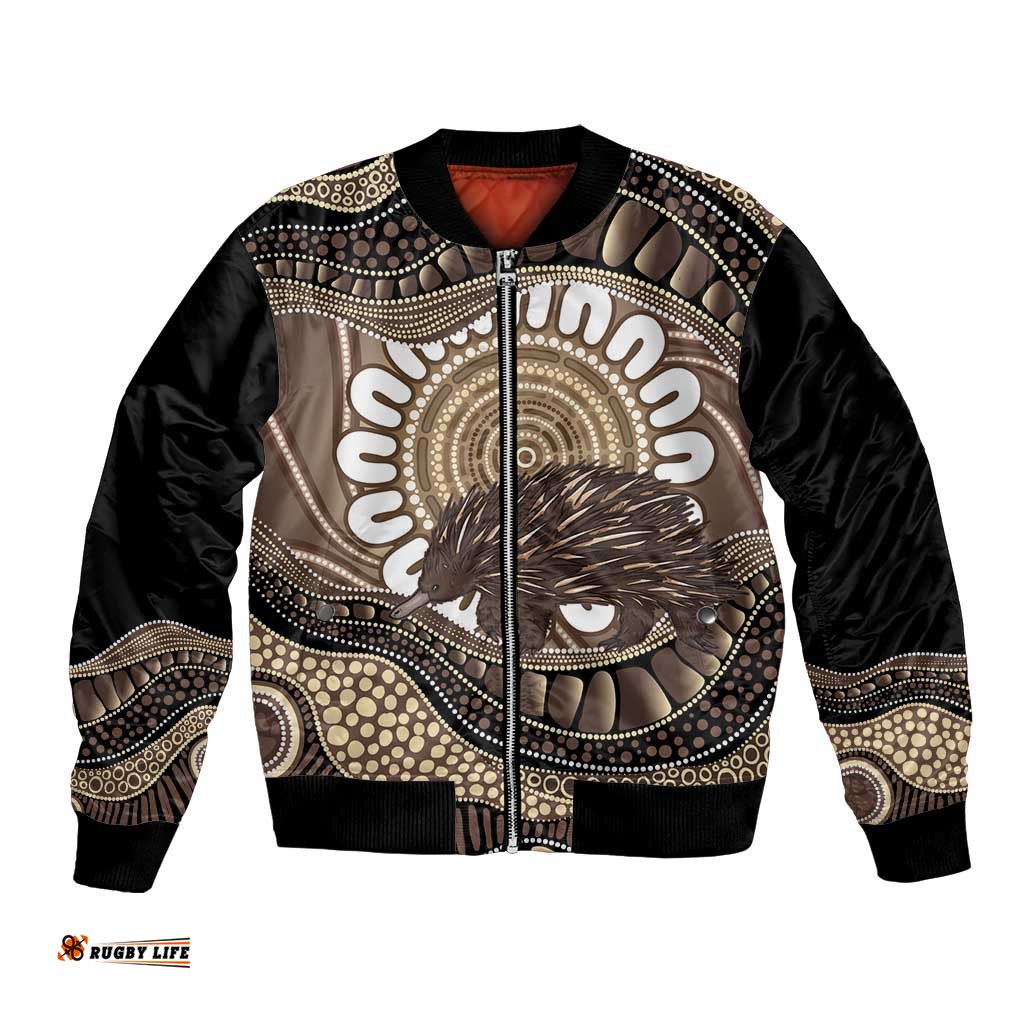 Indigenous Echidna Australia Bomber Jacket Australian Aboriginal Art Proud LT14