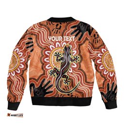 Personalised Australia Lizard NAIDOC Week 2026 Bomber Jacket 50 Years of Deadly Aboriginal Art LT14