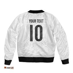 Custom New Zealand Football Bomber Jacket The Whites-Sporty T90 Style LT03