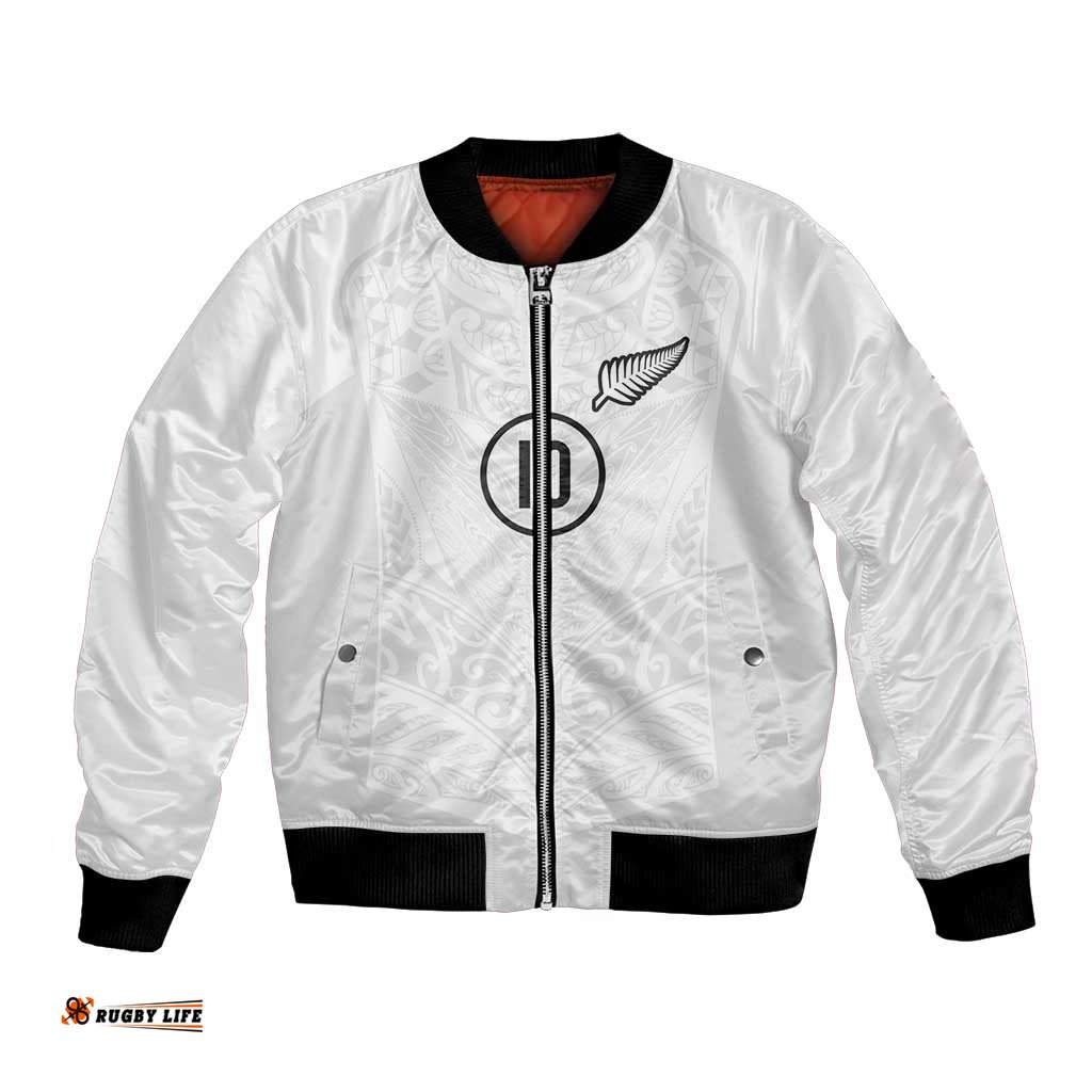 Custom New Zealand Football Bomber Jacket The Whites-Sporty T90 Style LT03