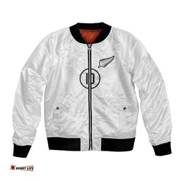 Custom New Zealand Football Bomber Jacket The Whites-Sporty T90 Style LT03