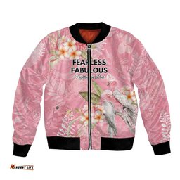 Personalised Galah Cockatoo Fighting in Pink Bomber Jacket Australian Breast Cancer Spirit LT9