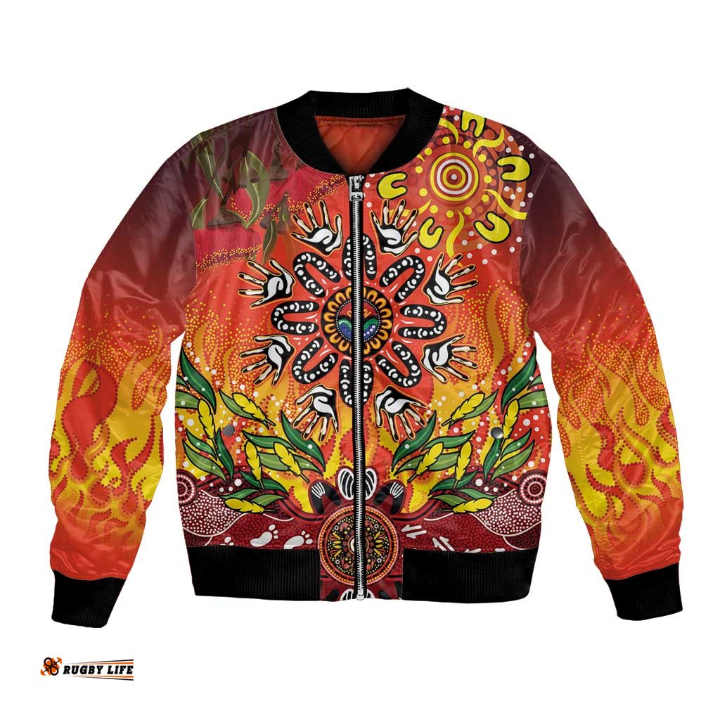 NAIDOC Week 2026 Bomber Jacket 50 Years of Deadly Aboriginal Dot Art LT9