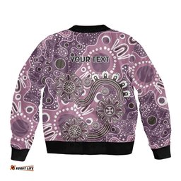 Personalised NAIDOC Week 50 Years Deadly Always Bomber Jacket Pink Aboriginal Artwork Dot Painting LT9