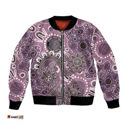 Personalised NAIDOC Week 50 Years Deadly Always Bomber Jacket Pink Aboriginal Artwork Dot Painting LT9
