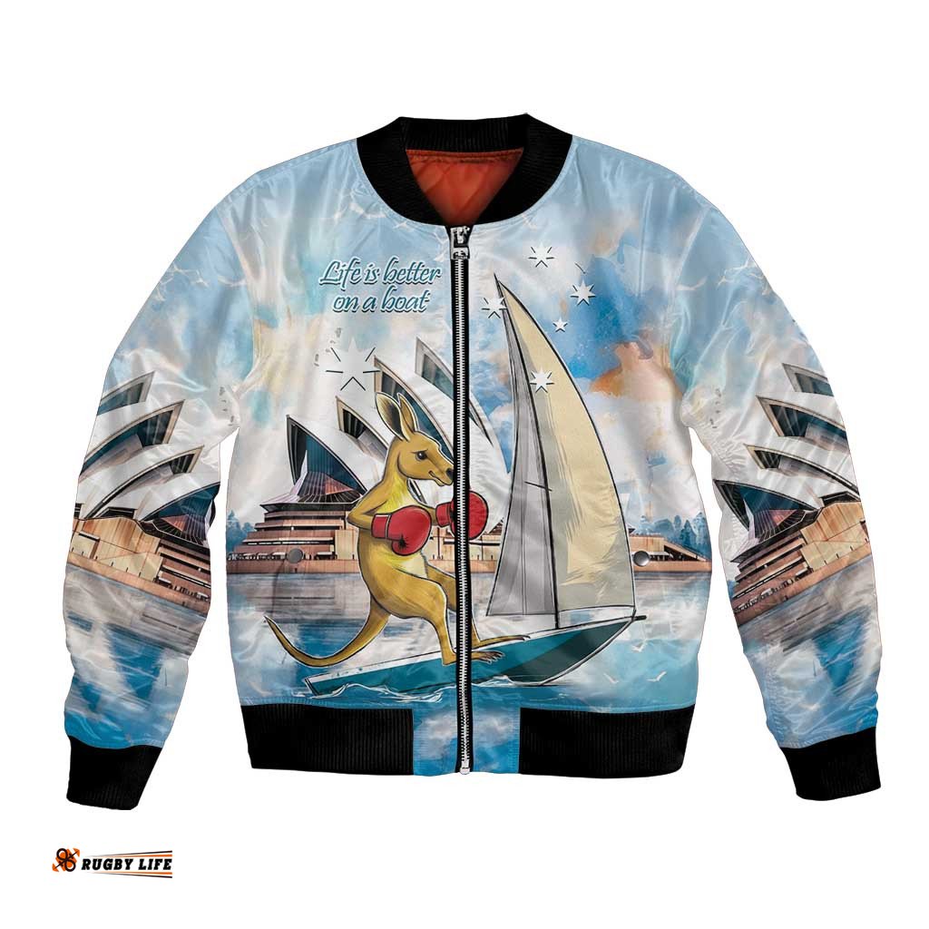 Personalised Australia Sailing Bomber Jacket Life Is Better On A Boat LT14