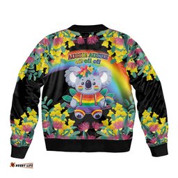 LGBTQ Koala Gay Bomber Jacket Aussie Koala Bear Ekoalaty LT9
