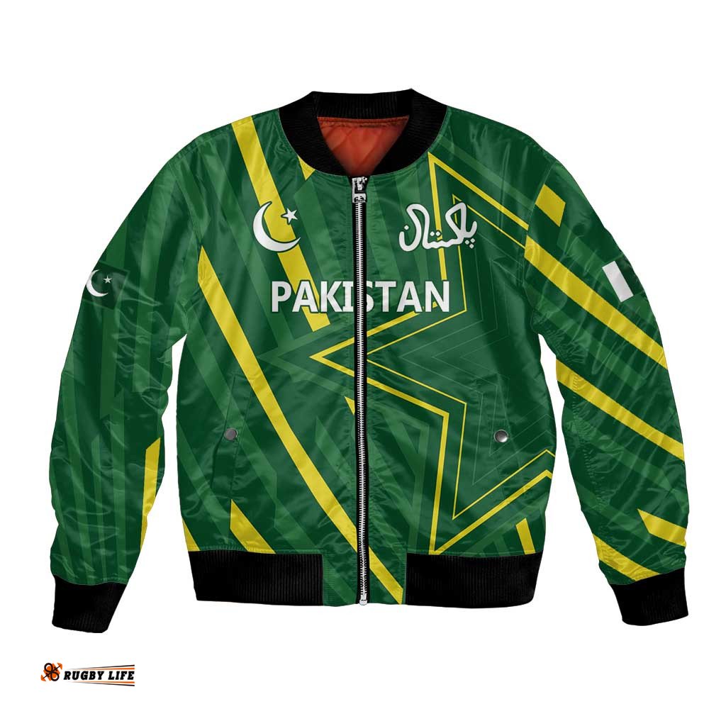 Pakistan Cricket Custom Bomber Jacket Shaheen Falcon Go Champions LT9