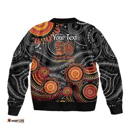NAIDOC Week 50 Years Deadly Personalised Bomber Jacket Aboriginal Art LT14