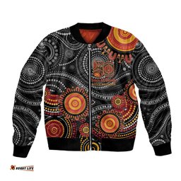NAIDOC Week 50 Years Deadly Personalised Bomber Jacket Aboriginal Art LT14