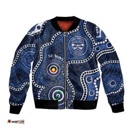 Geelong Cats NAIDOC Week 2026 Personalised Bomber Jacket 50 Years of Deadly Aboriginal Art LT14