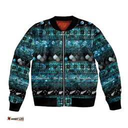 New Zealand Darts Christmas Bomber Jacket Merry Xmas Aotearoa Maori Paua Shell LT14