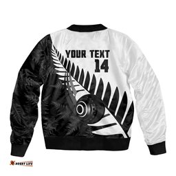 New Zealand Lawn Bowls Custom Bomber Jacket Aotearoa Silver Fern LT14