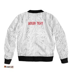 New Zealand Maori Heart Tribal Personalised Bomber Jacket Polynesian Patterns LT9