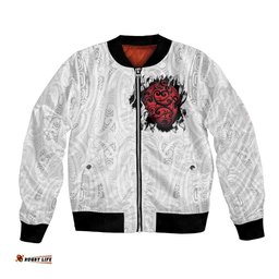 New Zealand Maori Heart Tribal Personalised Bomber Jacket Polynesian Patterns LT9