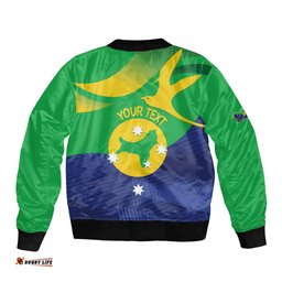 Personalised Australia Christmas Island Bomber Jacket Wilayah Pulau Krismas Flag Color LT14