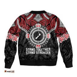 Aotearoa Proud To Be Maori Bomber Jacket New Zealand Fight Together LT9