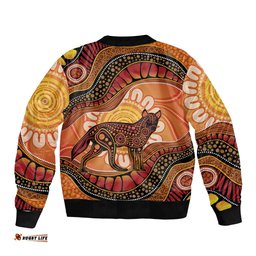 Indigenous Dingo Australia Bomber Jacket Australian Aboriginal Art Proud LT14