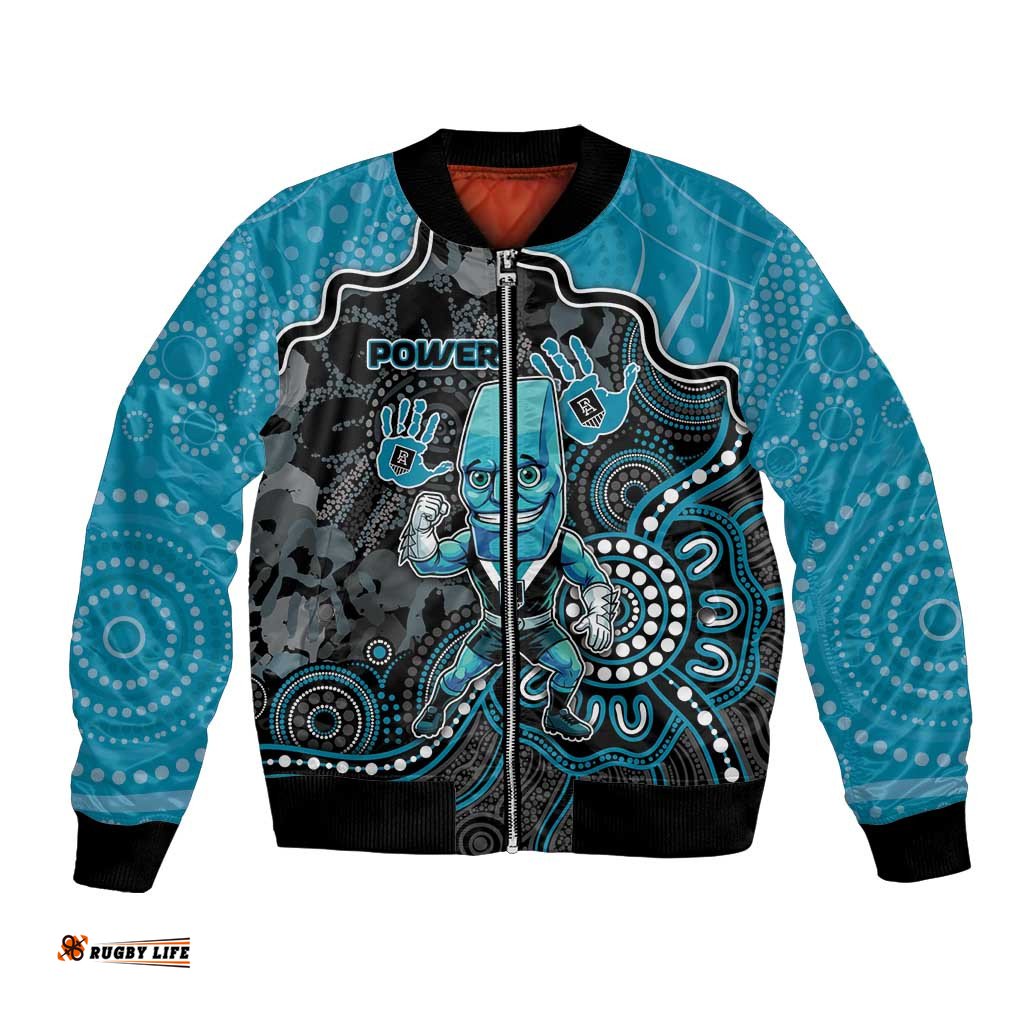 Custom Power Football Bomber Jacket Aboriginal Dot Art Pattern DT05