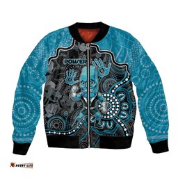 Custom Power Football Bomber Jacket Aboriginal Dot Art Pattern DT05