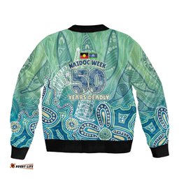 NAIDOC Week - 50 Years Deadly Torres Strait Bomber Jacket Pastel Waves LT7