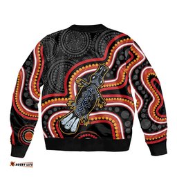 Indigenous Platypus Australia Bomber Jacket Australian Aboriginal Art Proud LT14