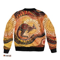 Indigenous Kangaroo Australia Bomber Jacket Australian Aboriginal Art Proud LT14