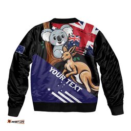 Personalised Australia Kangaroo Koala Together Bomber Jacket Special Edition LT01