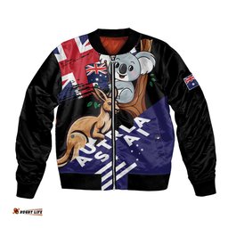 Personalised Australia Kangaroo Koala Together Bomber Jacket Special Edition LT01