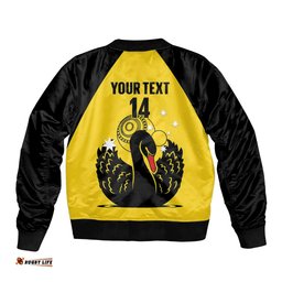Custom Western Australia Bowls Bomber Jacket Go Champions WA Black Swan LT14