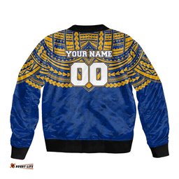 Personalized West Coast Eagles Bomber Jacket Polynesian Tribal Pattern Heritage Football TS04