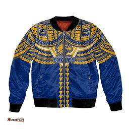 Personalized West Coast Eagles Bomber Jacket Polynesian Tribal Pattern Heritage Football TS04